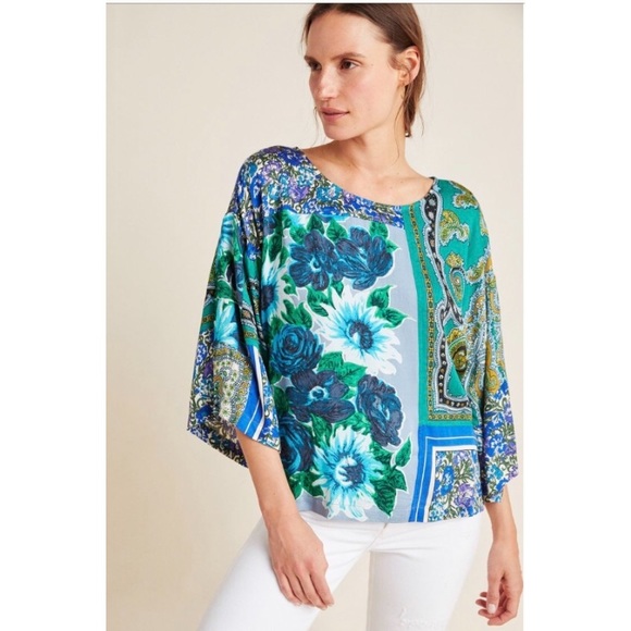 NWT Anthropologie ellery mixed print blouse - Picture 5 of 6